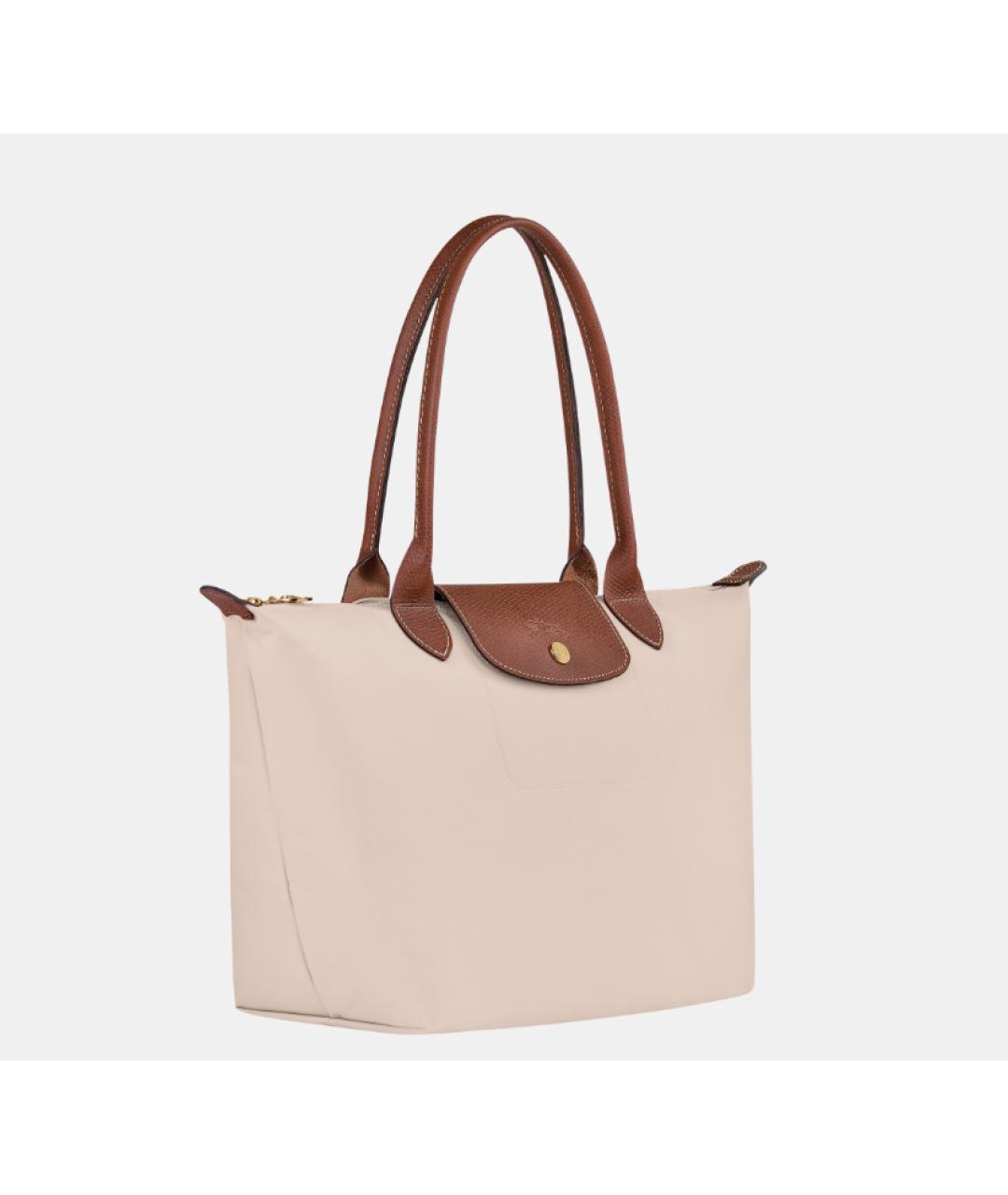 LONGCHAMP Бежевая тканевая сумка тоут, фото 2