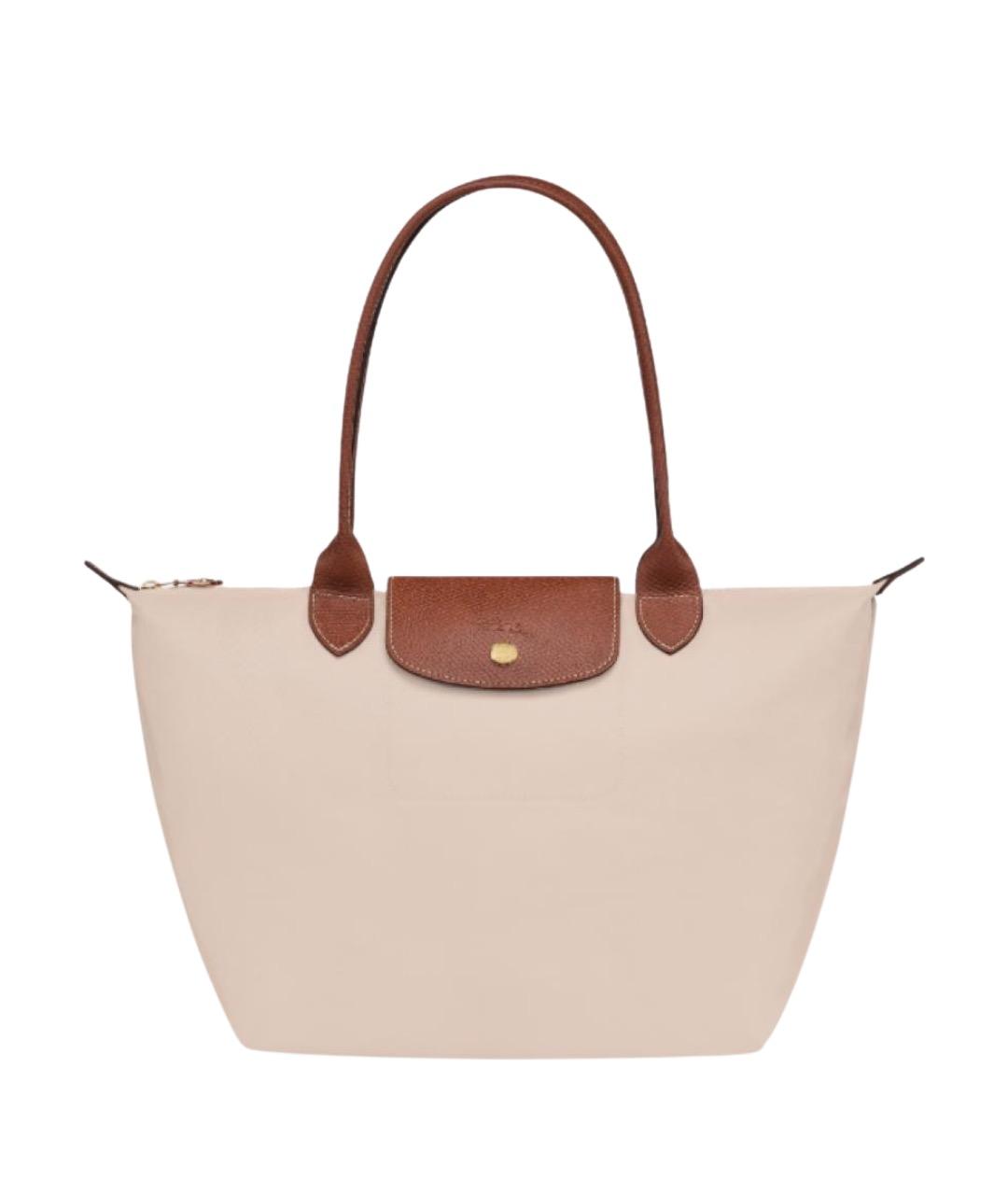 LONGCHAMP Бежевая тканевая сумка тоут, фото 1