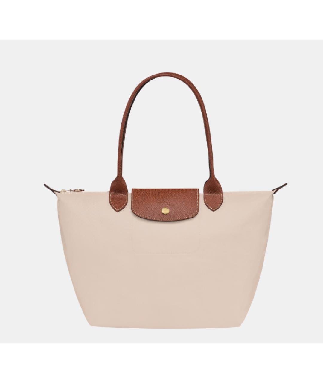 LONGCHAMP Бежевая тканевая сумка тоут, фото 6