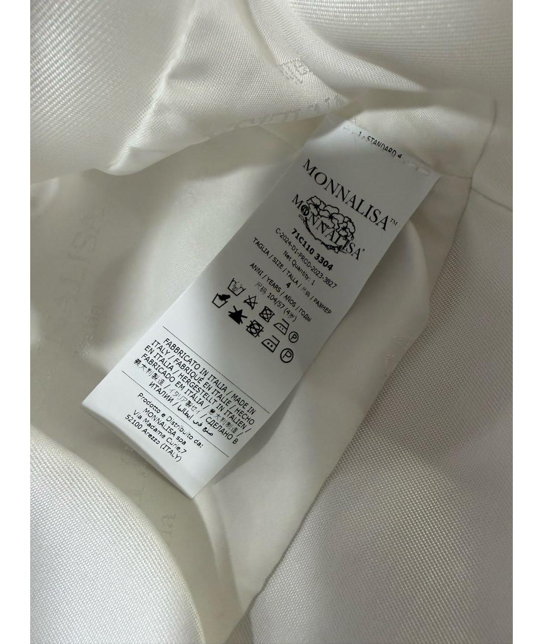 MONNALISA Белый вискозный жакет / жилет, фото 5