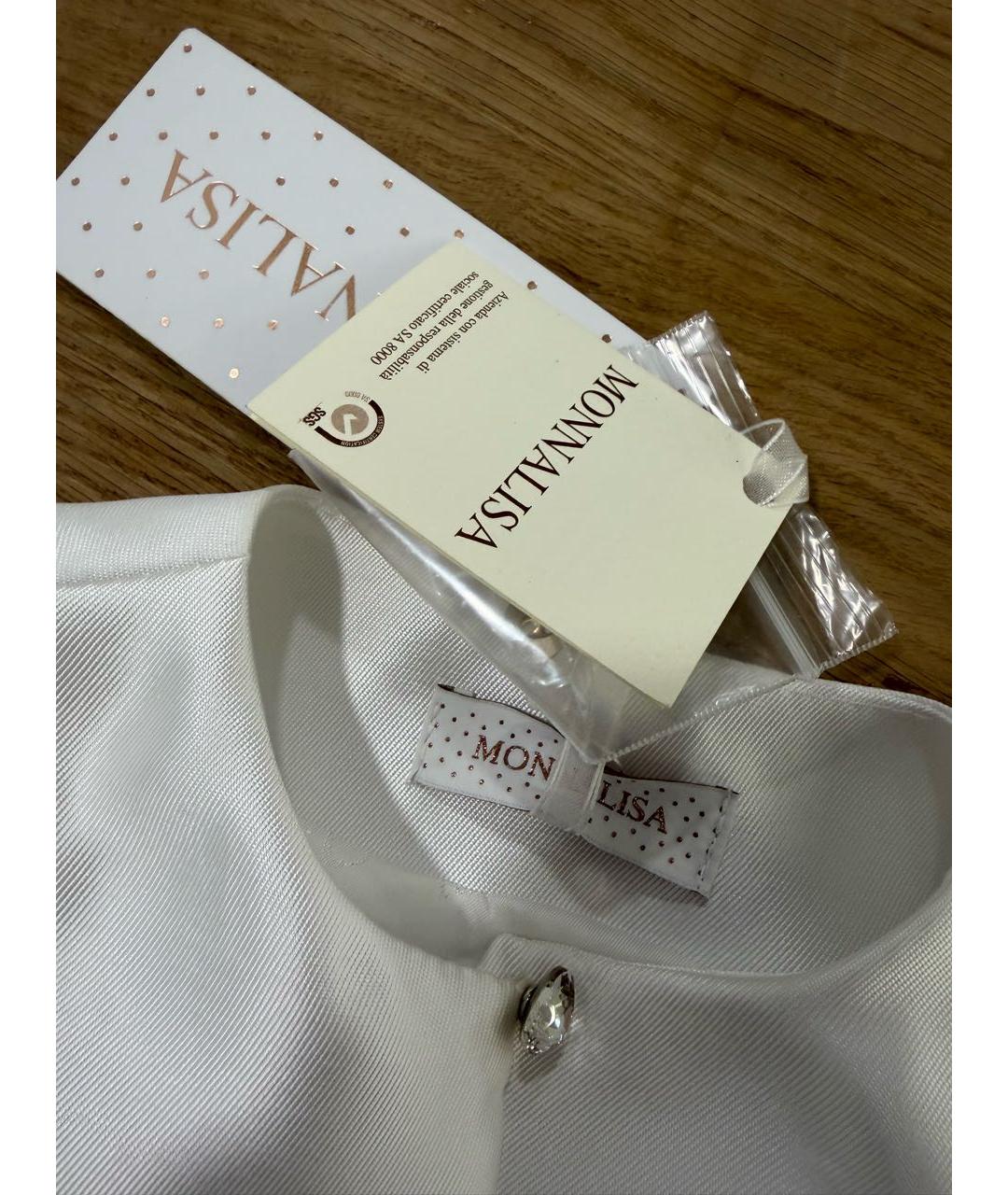 MONNALISA Белый вискозный жакет / жилет, фото 3