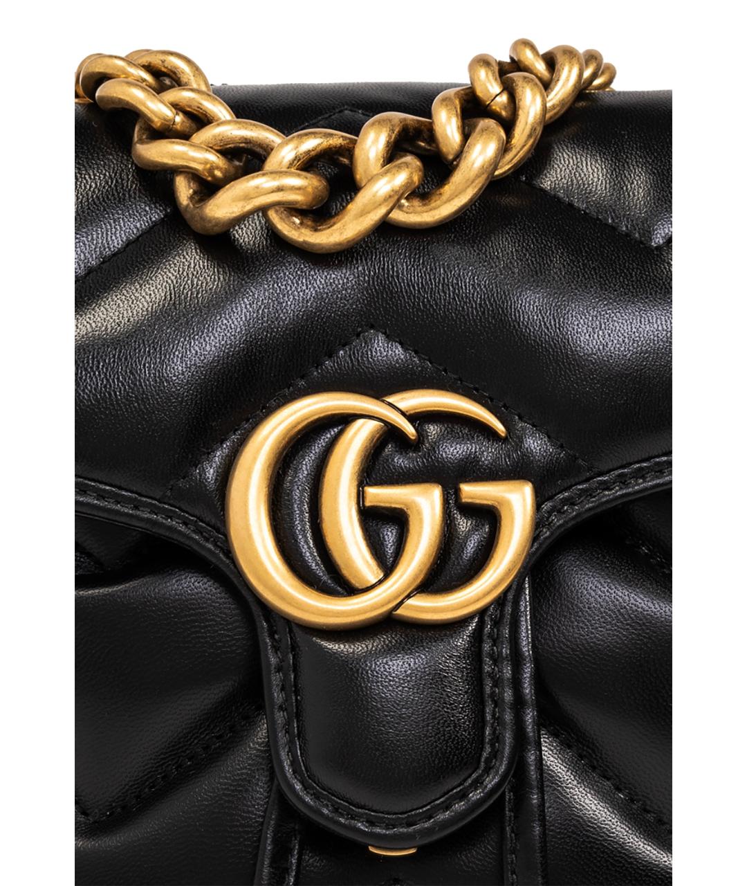 GUCCI Черный кожаный рюкзак, фото 5