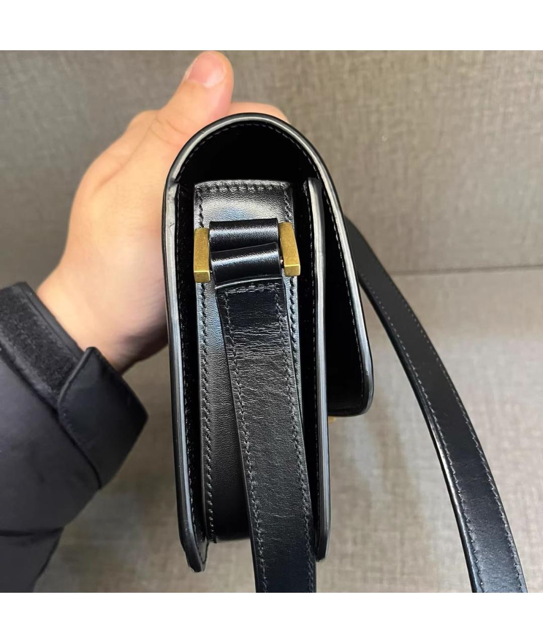 SAINT LAURENT Черная кожаная сумка через плечо, фото 4