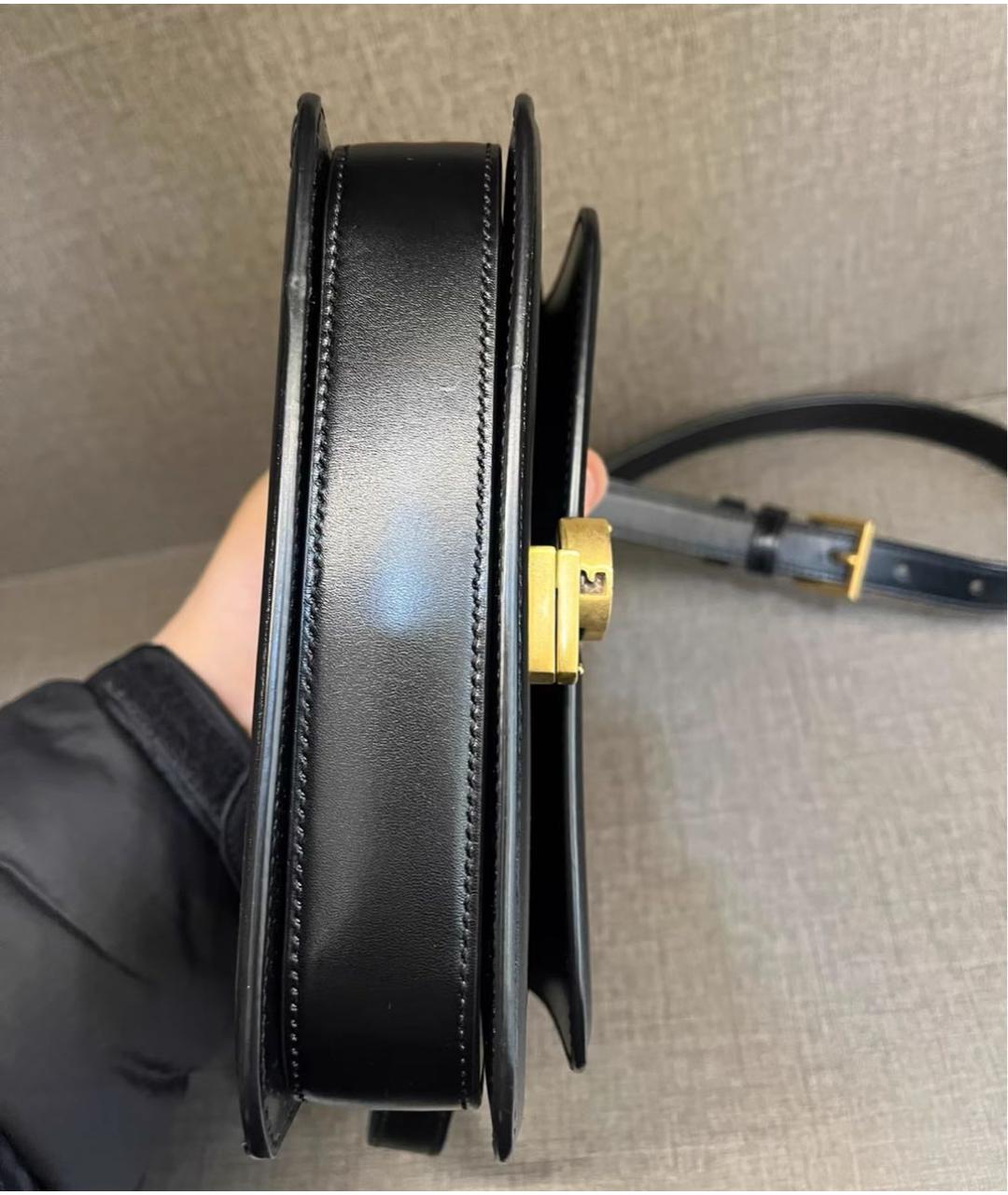 SAINT LAURENT Черная кожаная сумка через плечо, фото 5