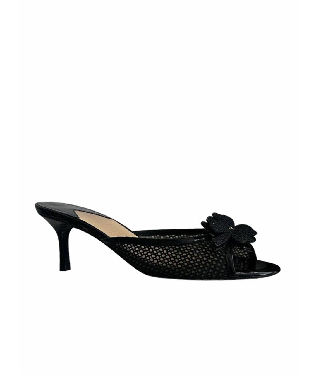 CHANEL Черные кожаные мюли, фото 1