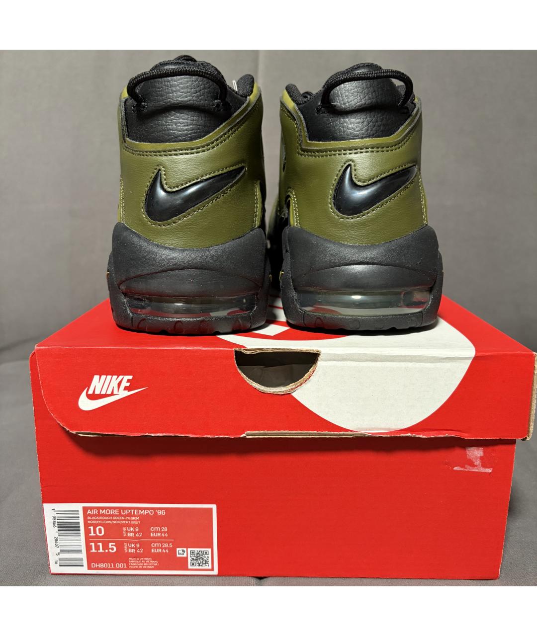 NIKE Черные кожаные высокие кроссовки / кеды, фото 8