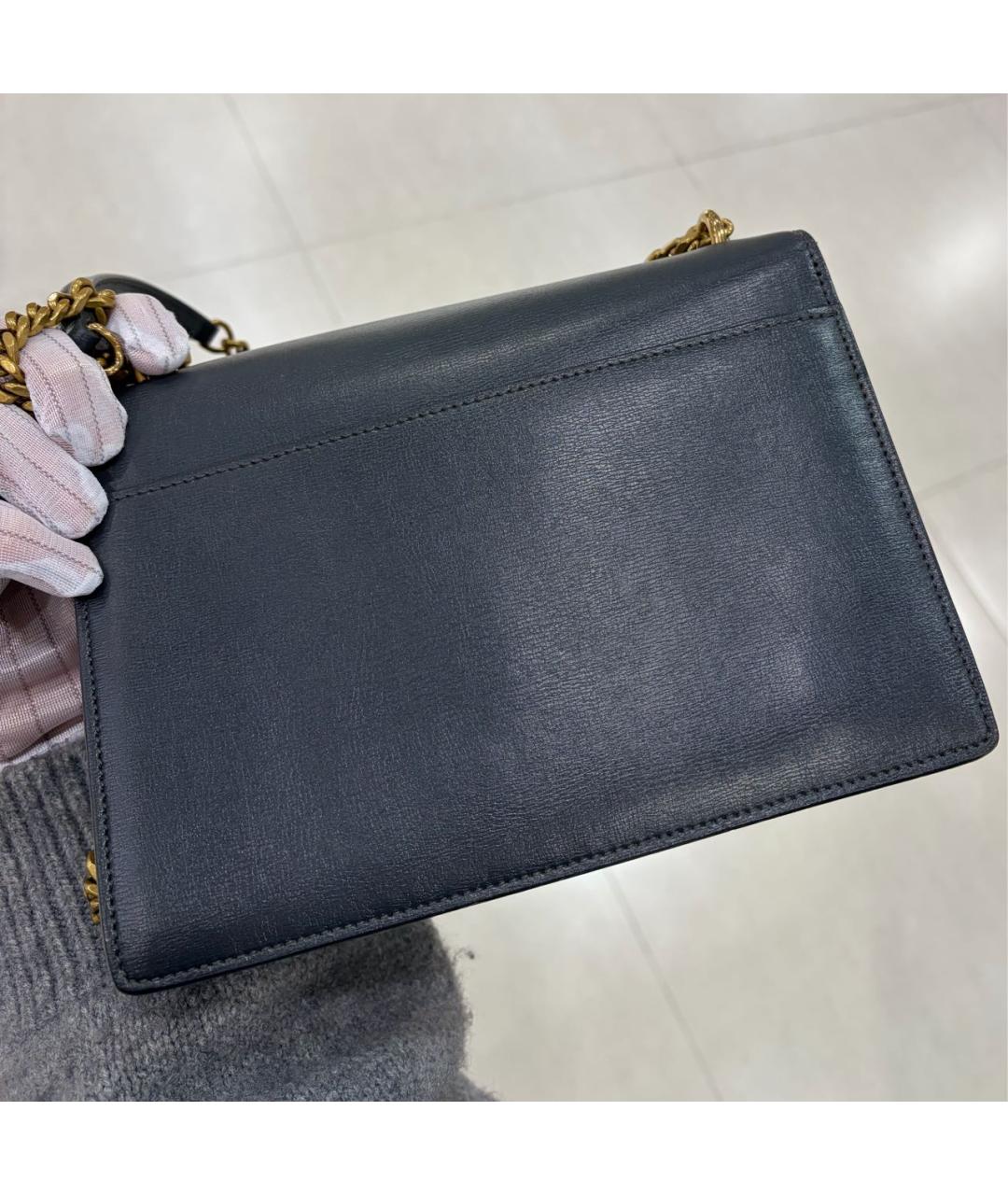 SAINT LAURENT Черная кожаная сумка через плечо, фото 3