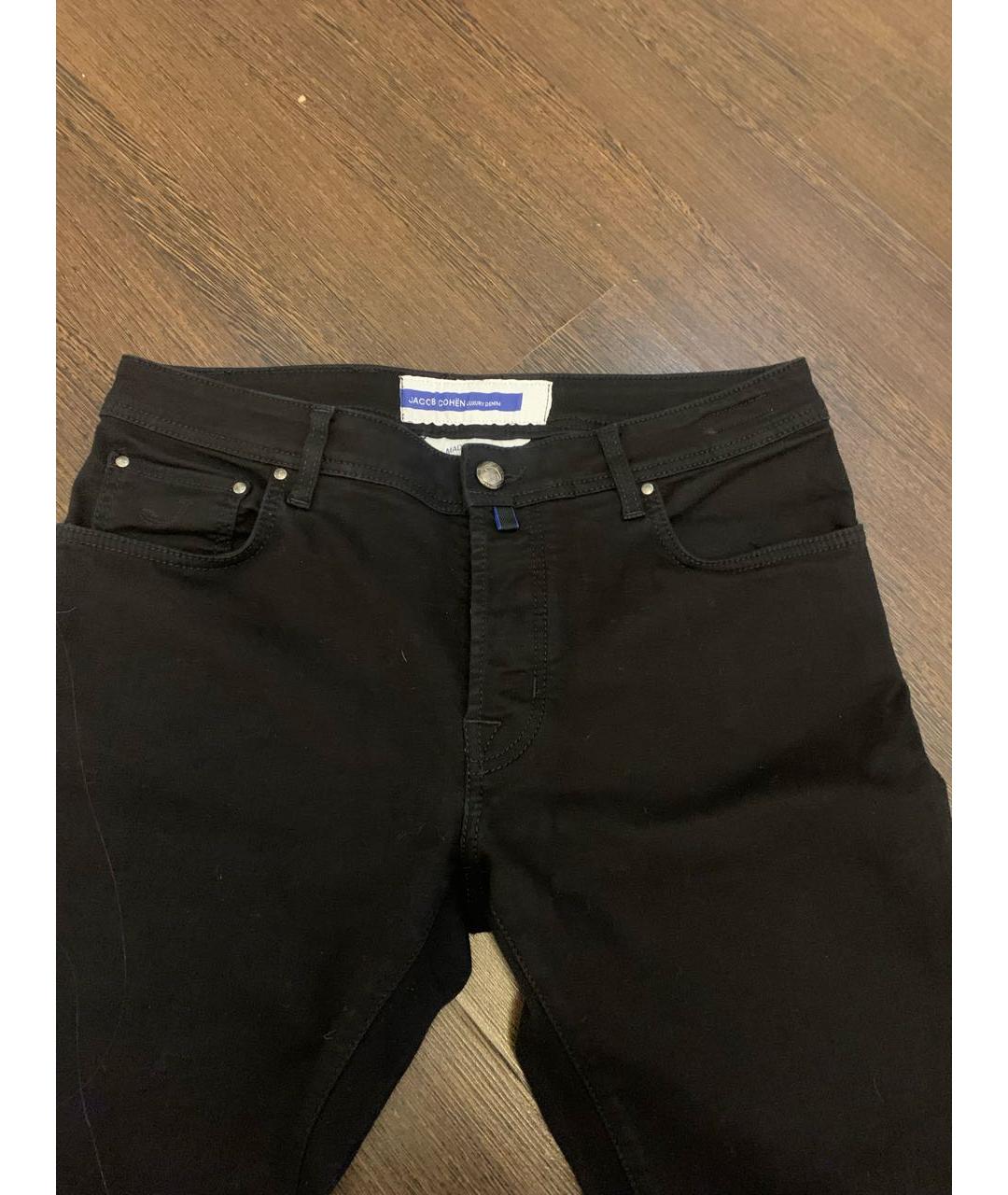 JACOB COHEN Черные хлопковые прямые джинсы, фото 3