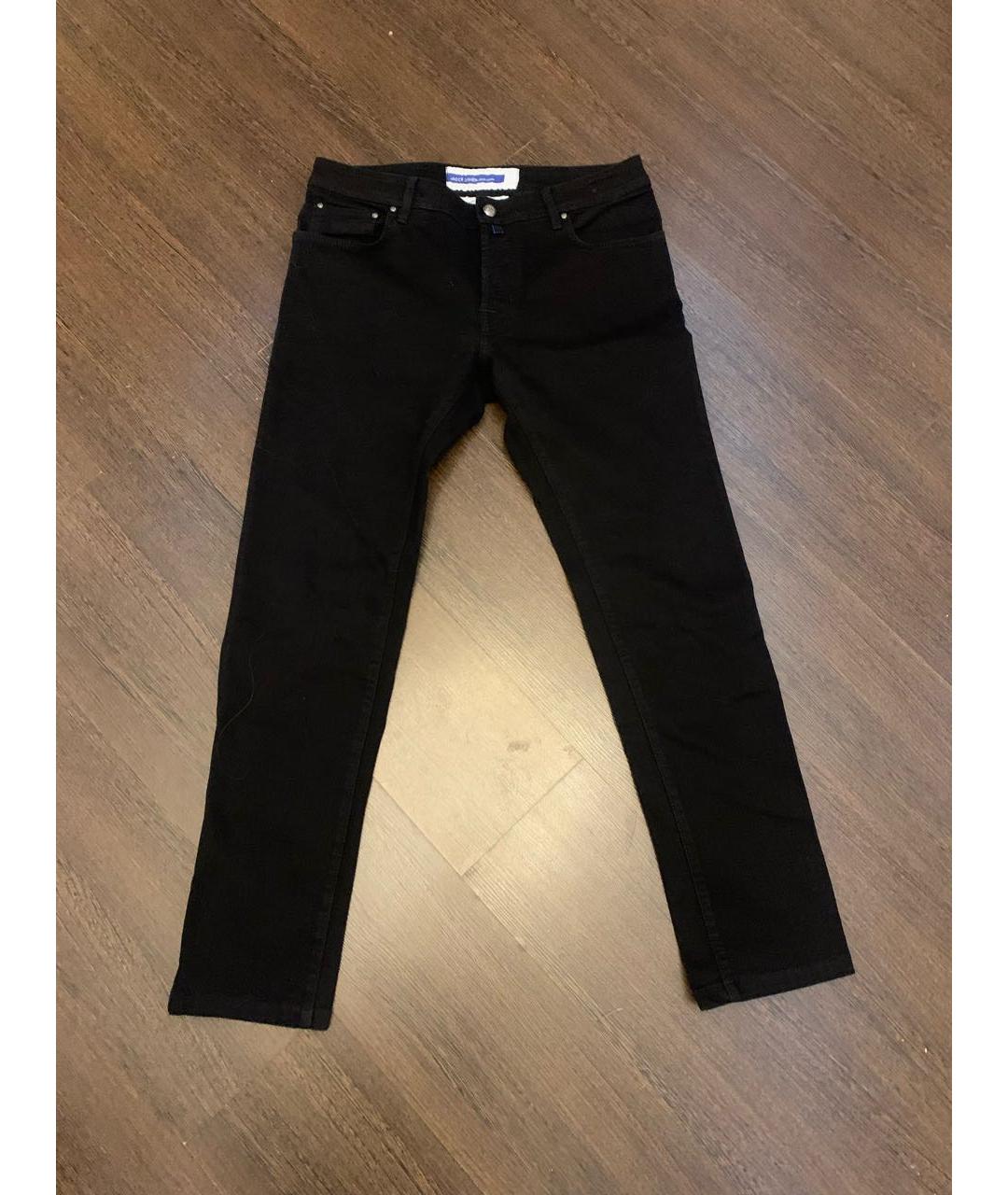 JACOB COHEN Черные хлопковые прямые джинсы, фото 7