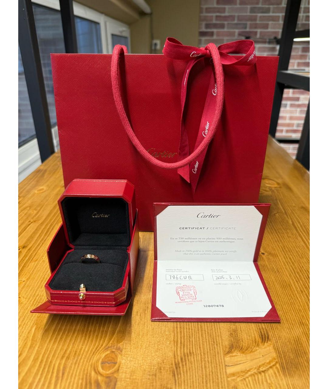 CARTIER Золотое кольцо из розового золота, фото 4