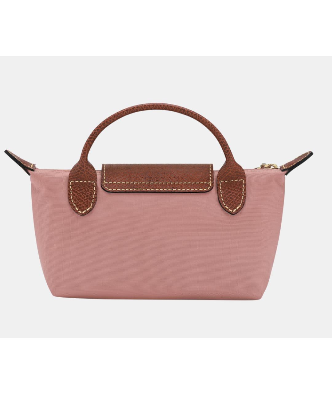 LONGCHAMP Розовая тканевая сумка с короткими ручками, фото 3