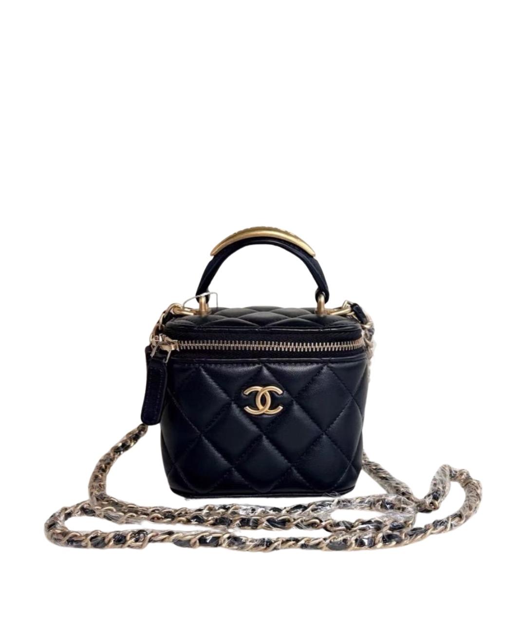 CHANEL Черная кожаная сумка через плечо, фото 1