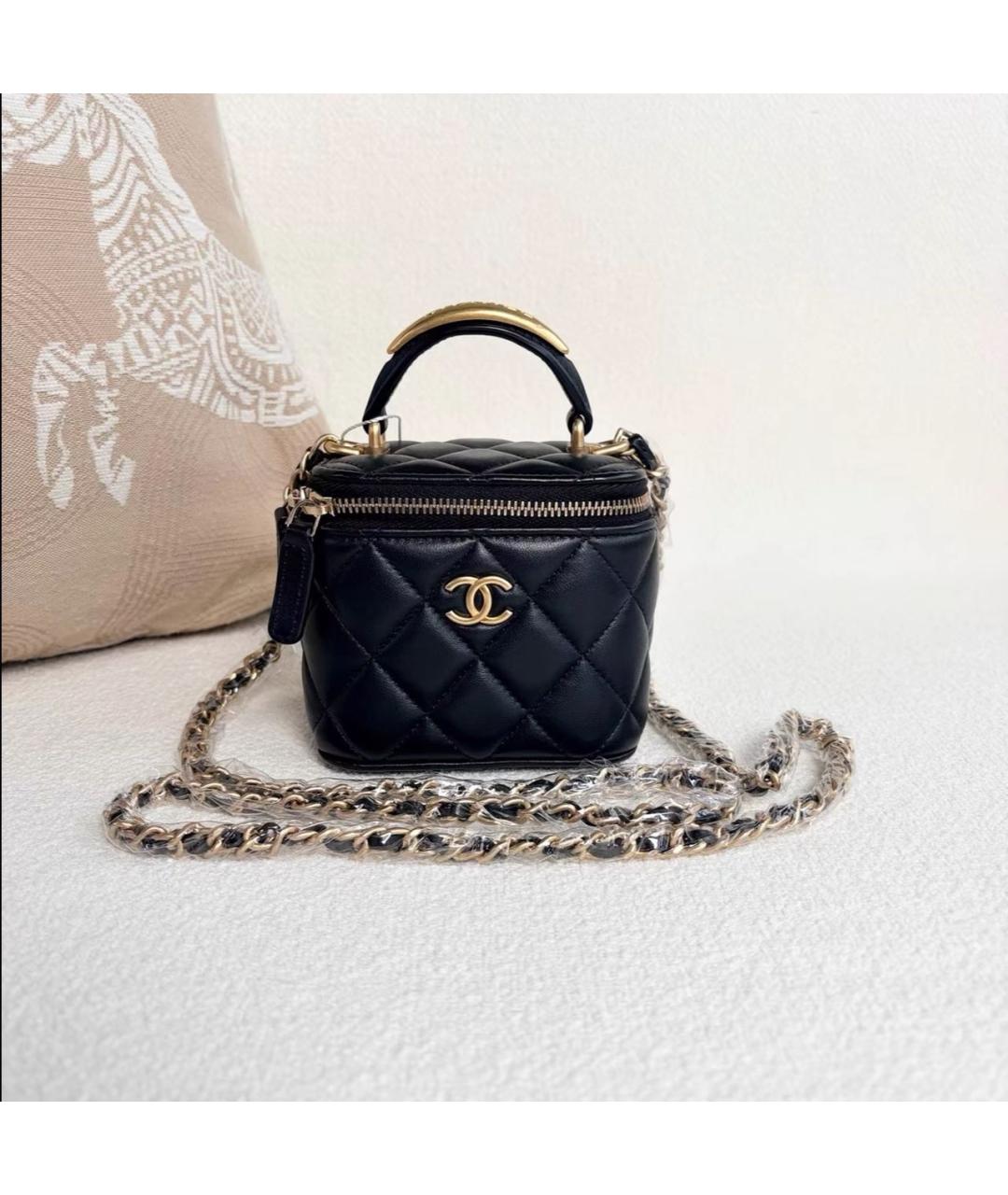 CHANEL Черная кожаная сумка через плечо, фото 8