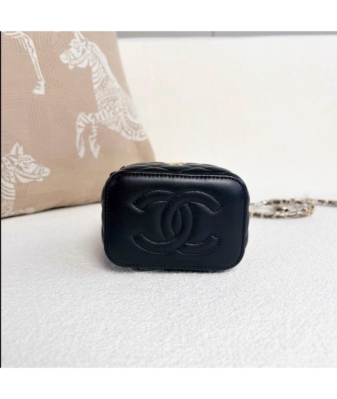 CHANEL Черная кожаная сумка через плечо, фото 5
