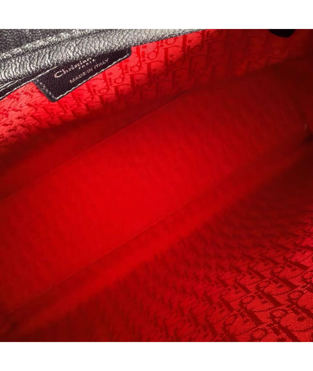 CHRISTIAN DIOR Черная кожаная сумка тоут, фото 7