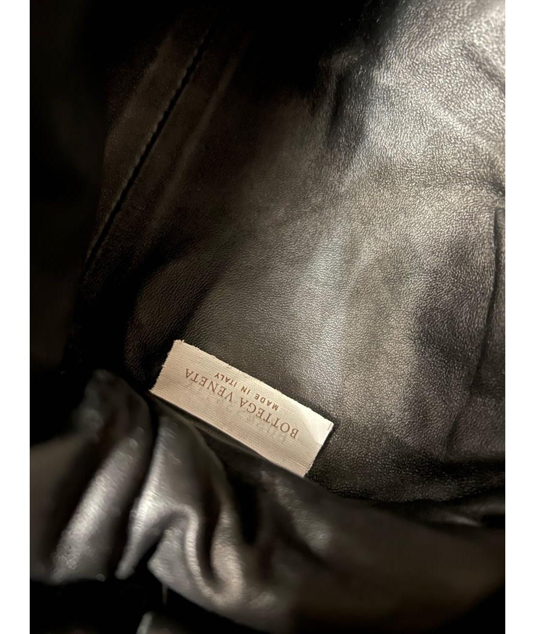 BOTTEGA VENETA Черная кожаная сумка через плечо, фото 8