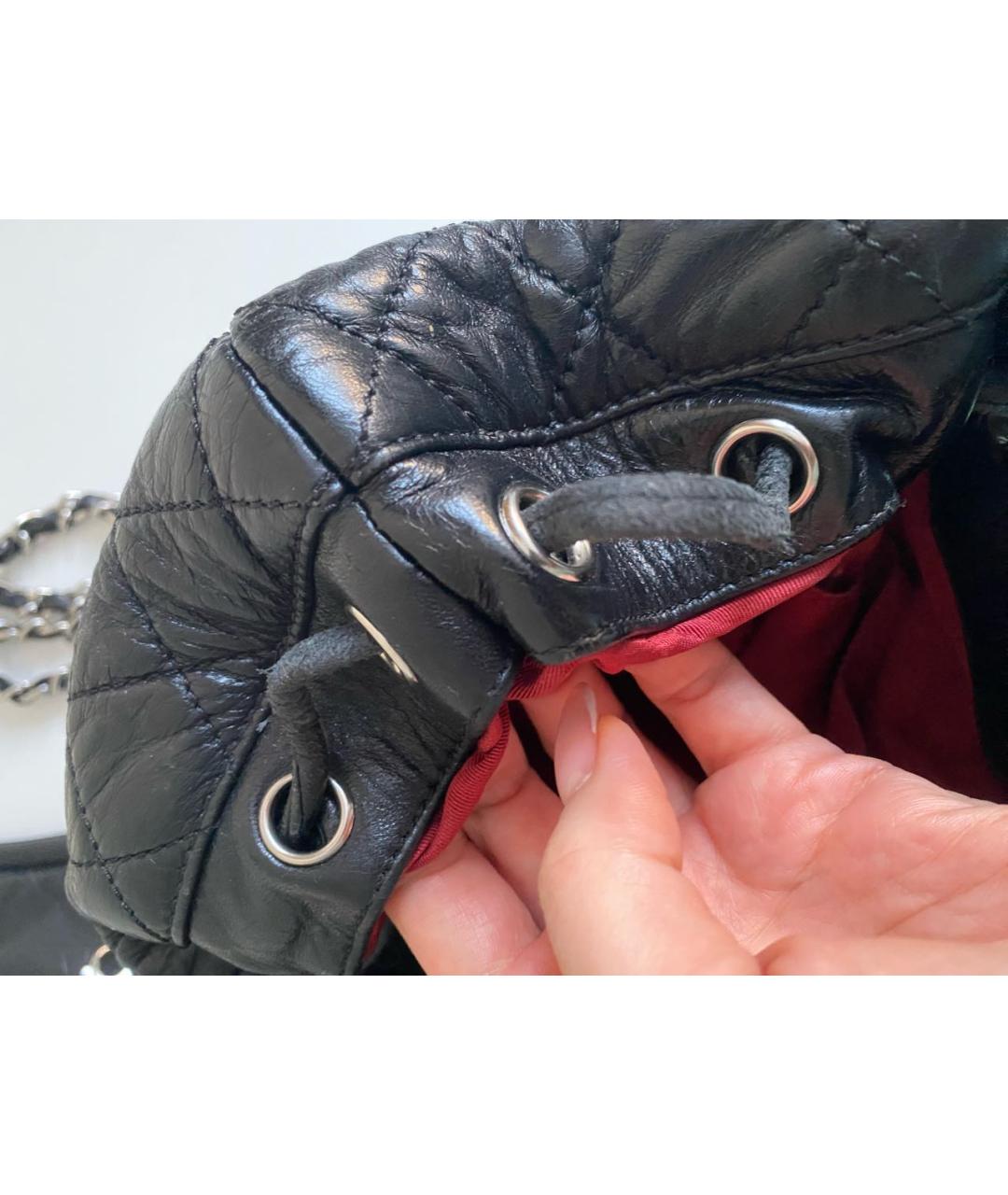 CHANEL Черный кожаный рюкзак, фото 8