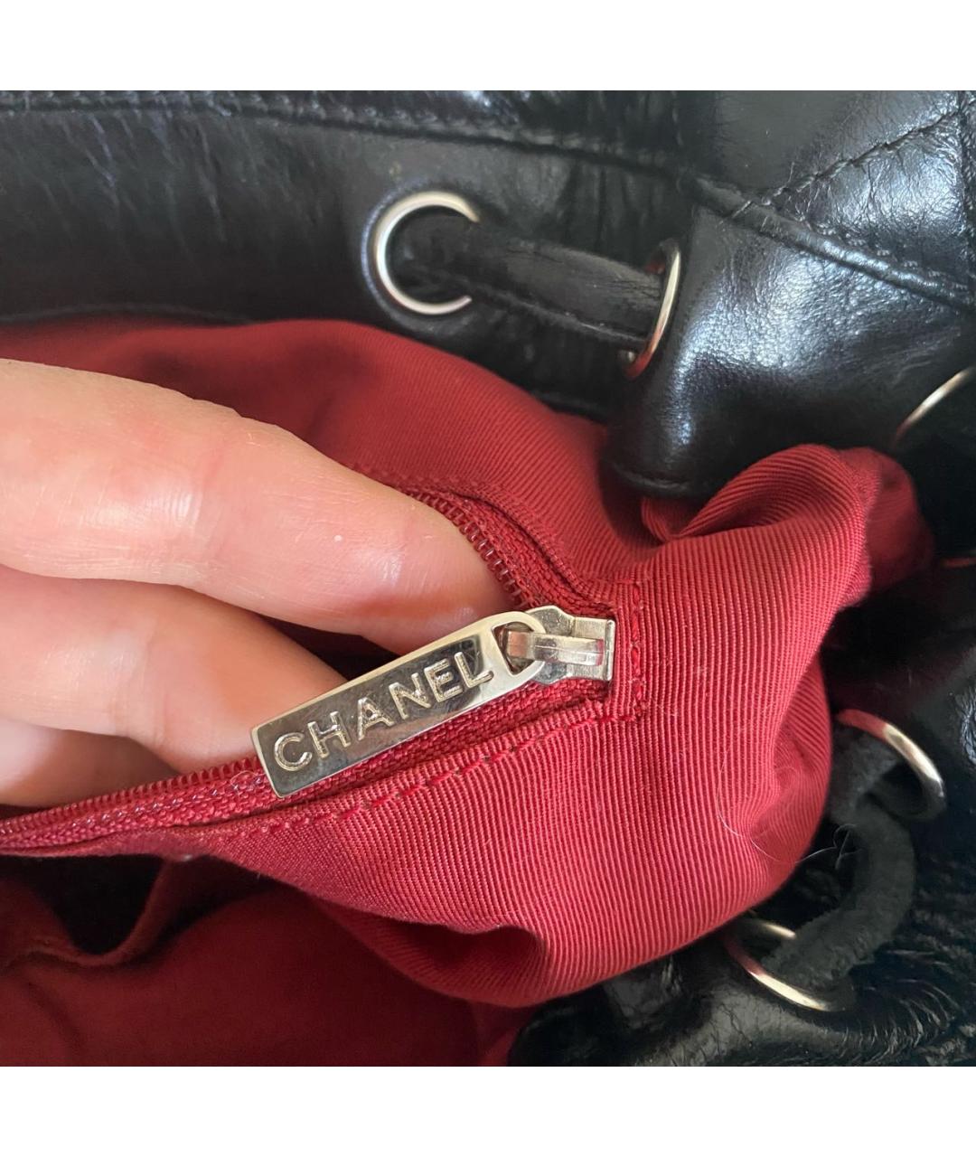 CHANEL Черный кожаный рюкзак, фото 5