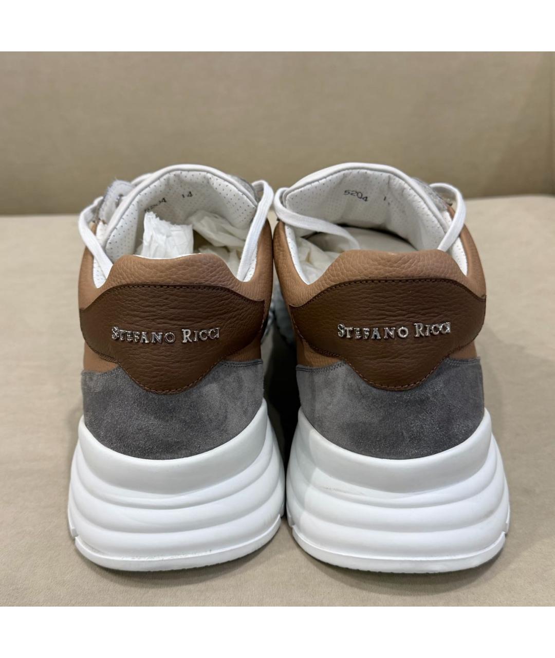 STEFANO RICCI Мульти кожаные низкие кроссовки / кеды, фото 4