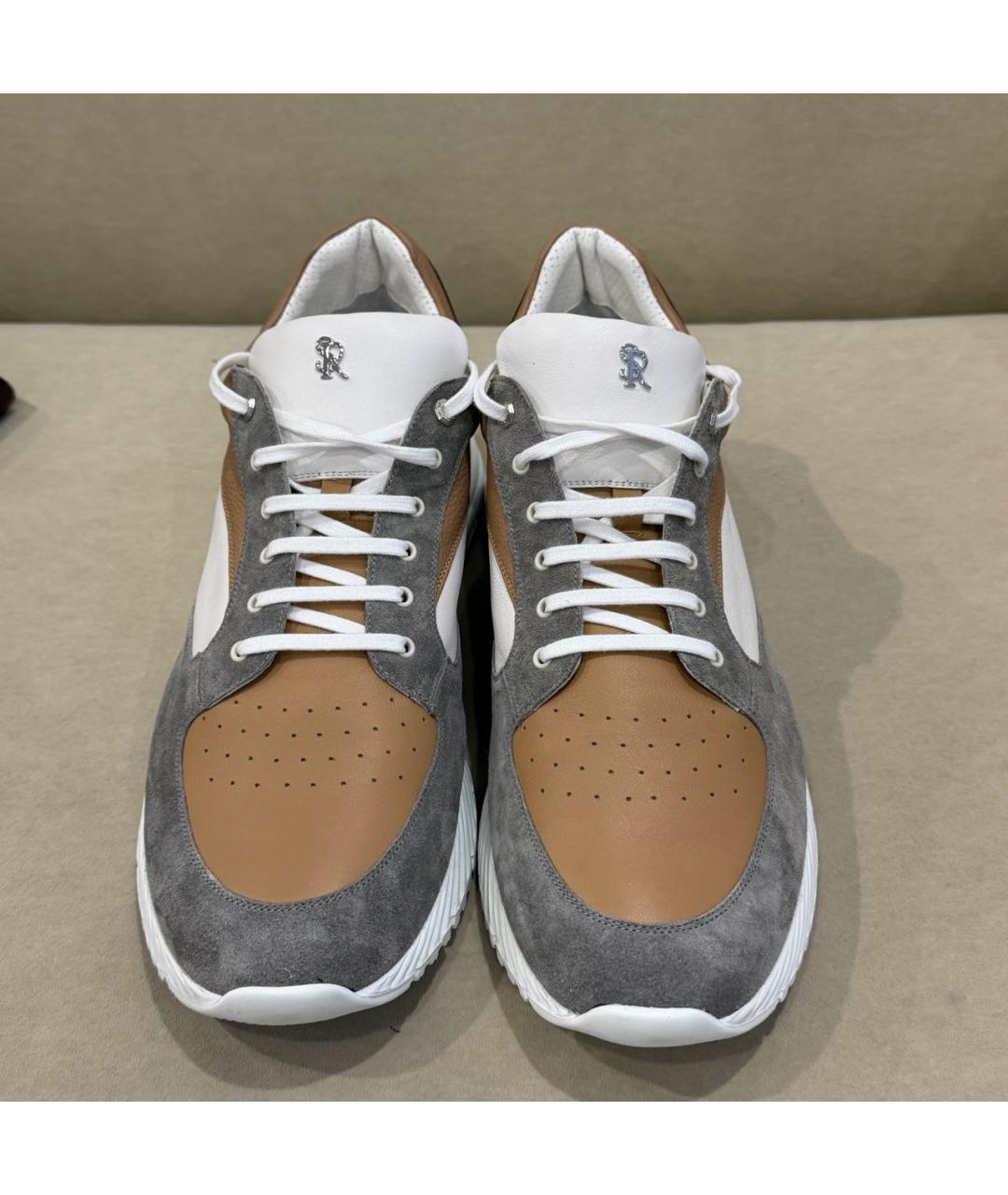 STEFANO RICCI Мульти кожаные низкие кроссовки / кеды, фото 2