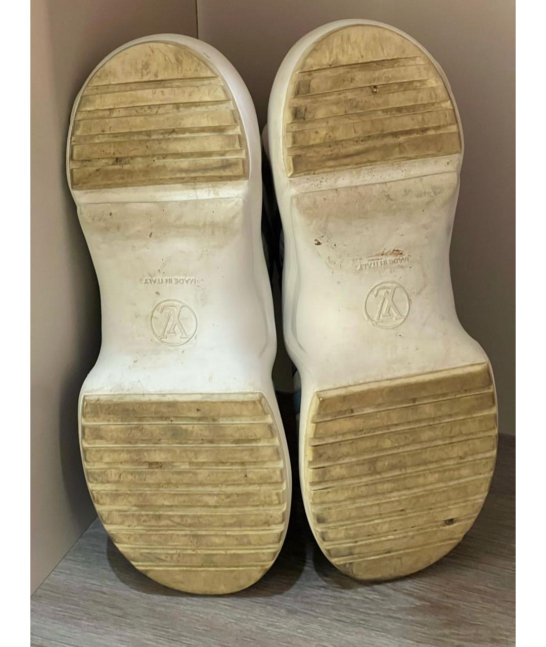 LOUIS VUITTON Белые кожаные кроссовки, фото 6