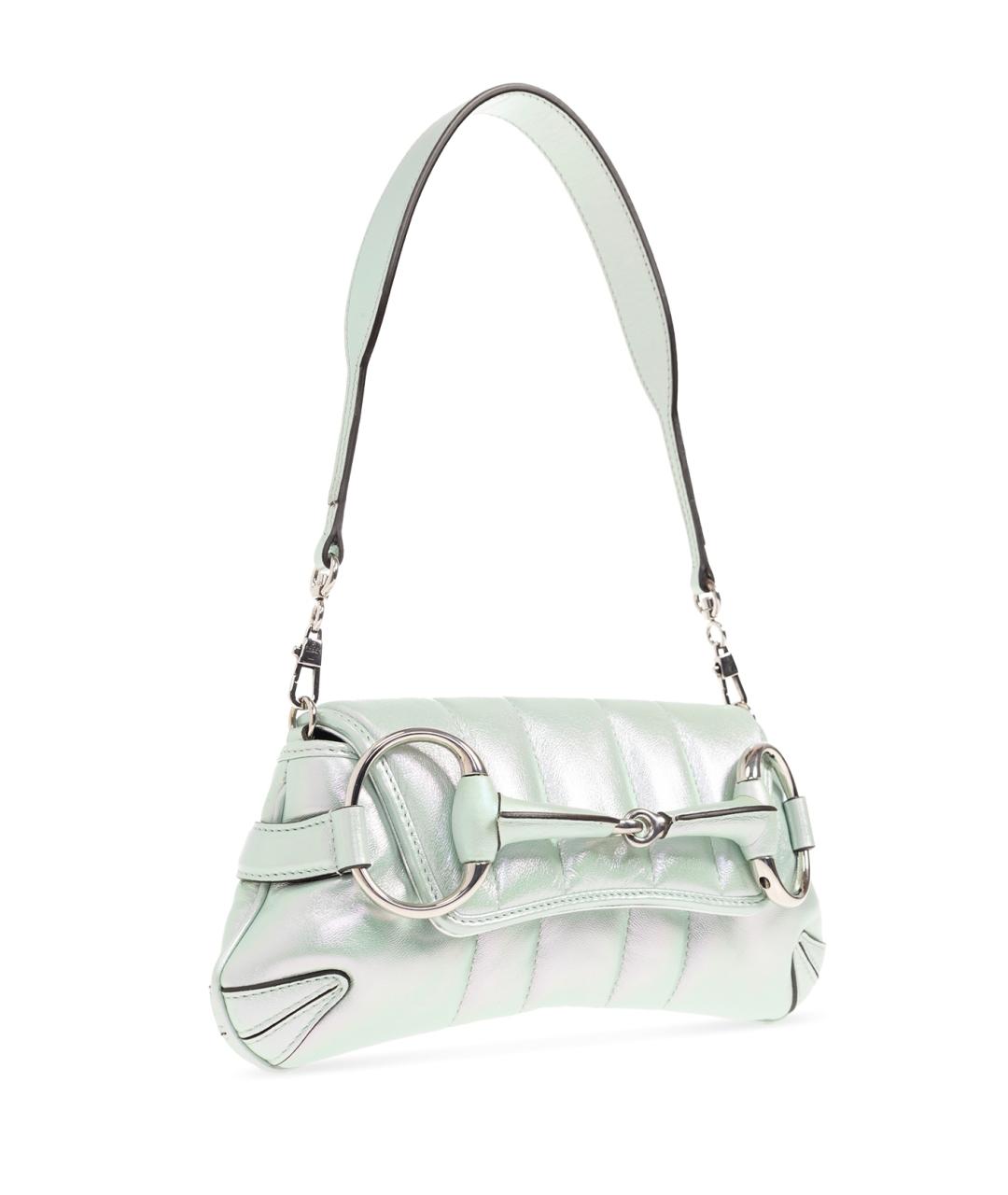 GUCCI Зеленая кожаная сумка через плечо, фото 3