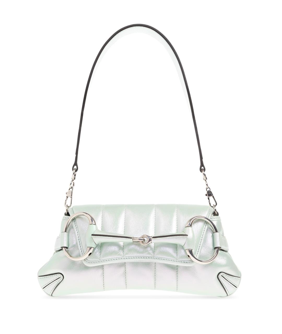 GUCCI Зеленая кожаная сумка через плечо, фото 1