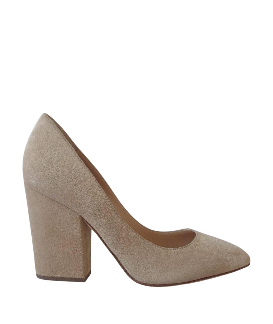 SERGIO ROSSI Бежевые замшевые туфли, фото 1