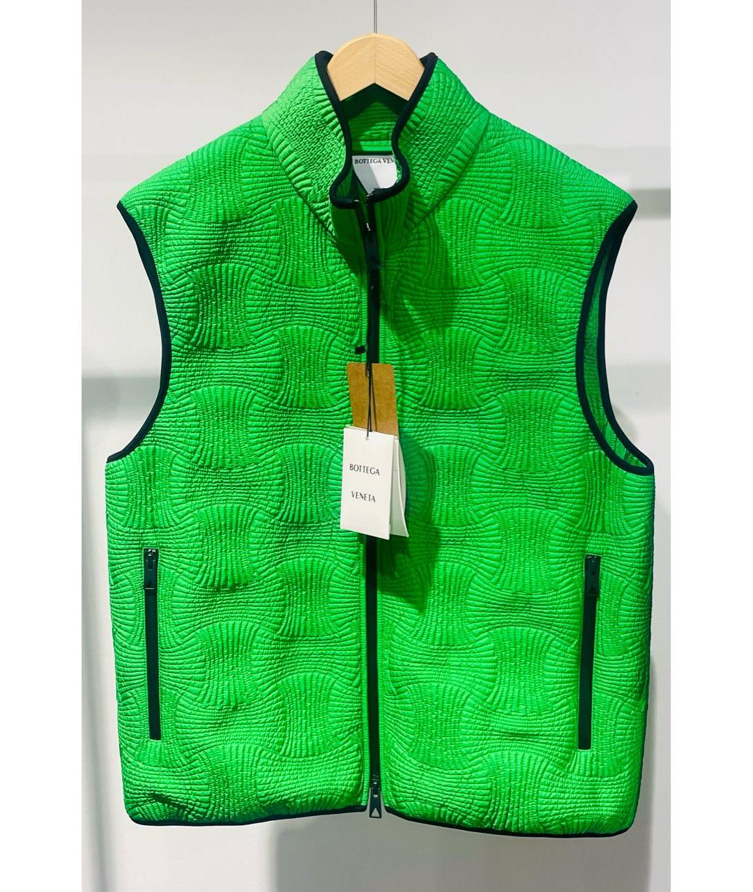 BOTTEGA VENETA Салатовый полиамидовый жилет, фото 8