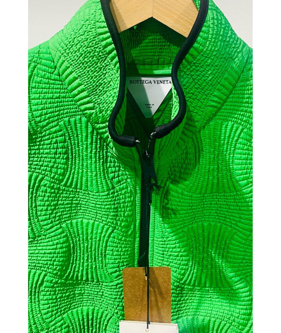 BOTTEGA VENETA Салатовый полиамидовый жилет, фото 3