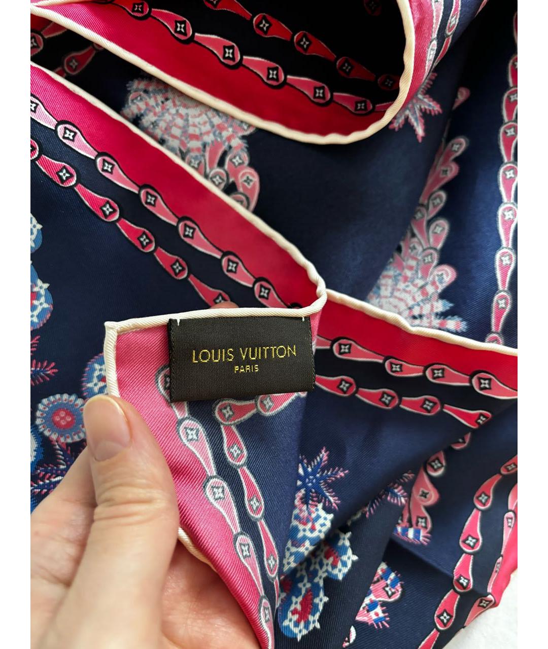 LOUIS VUITTON Мульти шелковый платок, фото 3