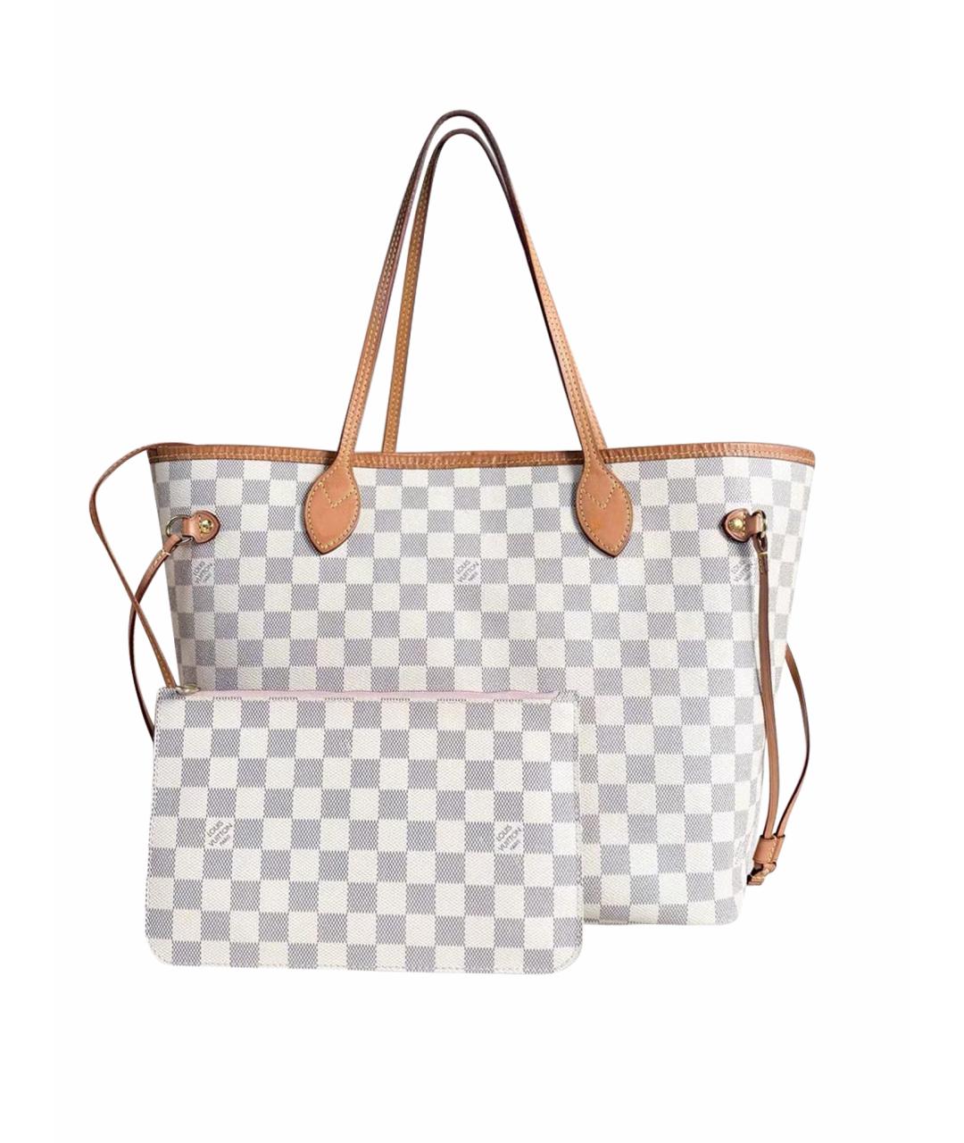 LOUIS VUITTON Белая кожаная сумка тоут, фото 1