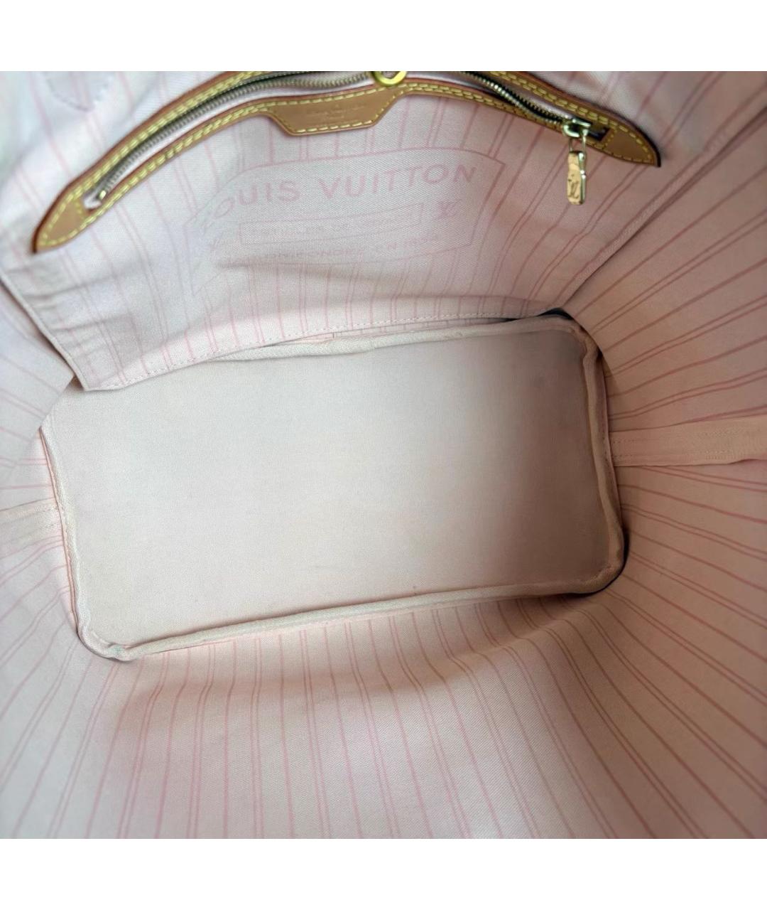 LOUIS VUITTON Белая кожаная сумка тоут, фото 7