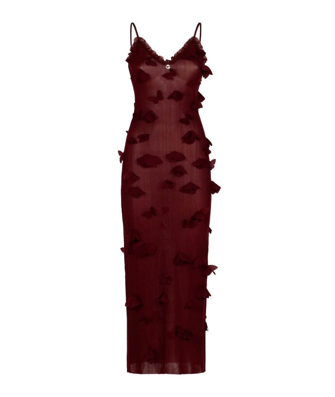 COPERNI Бордовое полиэстеровое коктейльное платье, фото 1