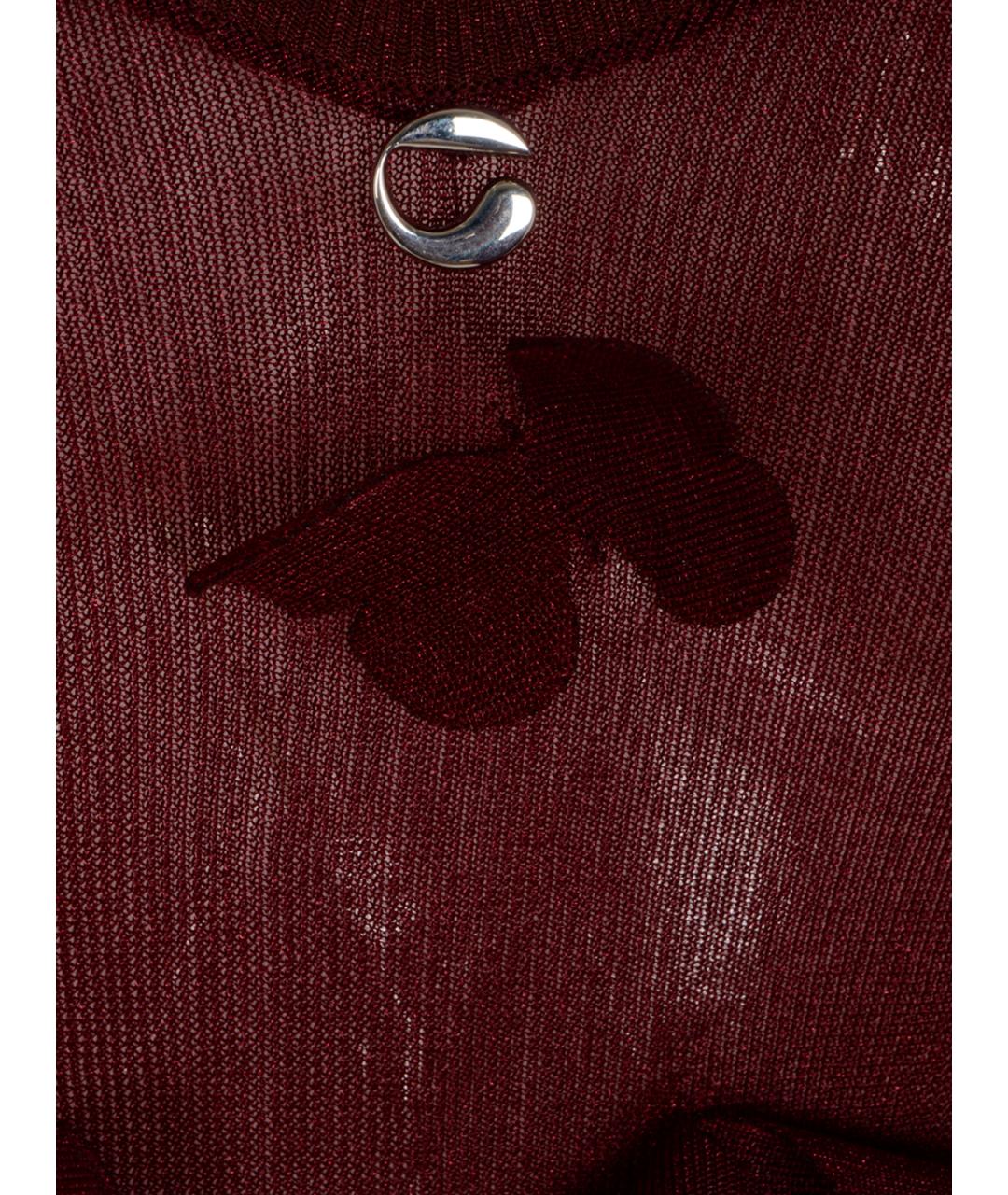 COPERNI Бордовое полиэстеровое коктейльное платье, фото 3