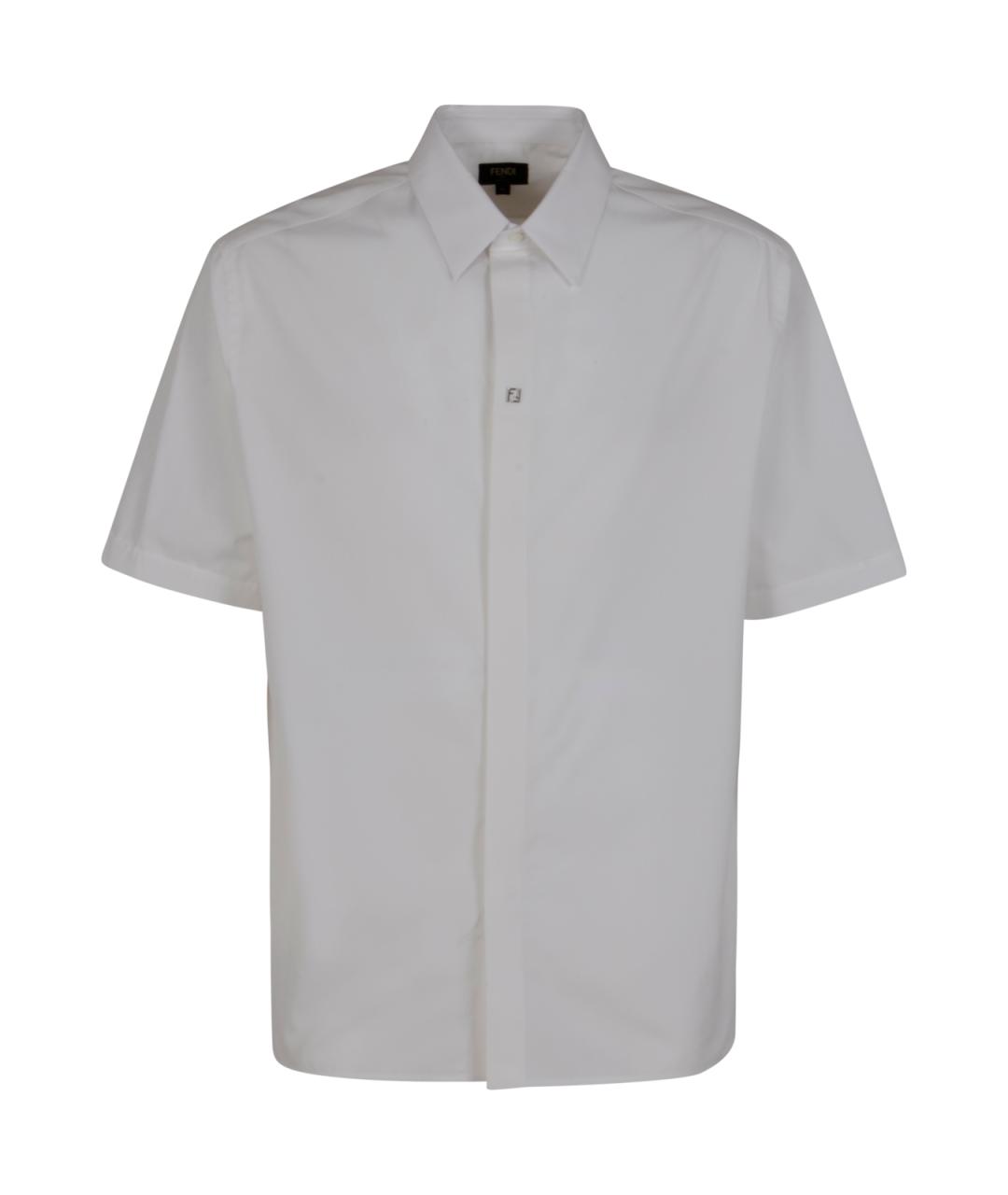 FENDI Белая хлопковая кэжуал рубашка, фото 1