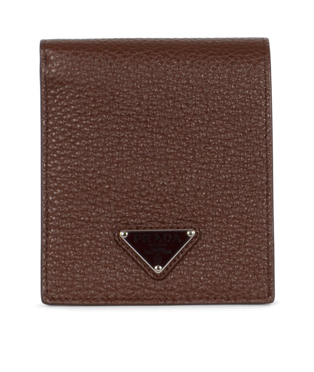 PRADA Коричневый кожаный кошелек, фото 1