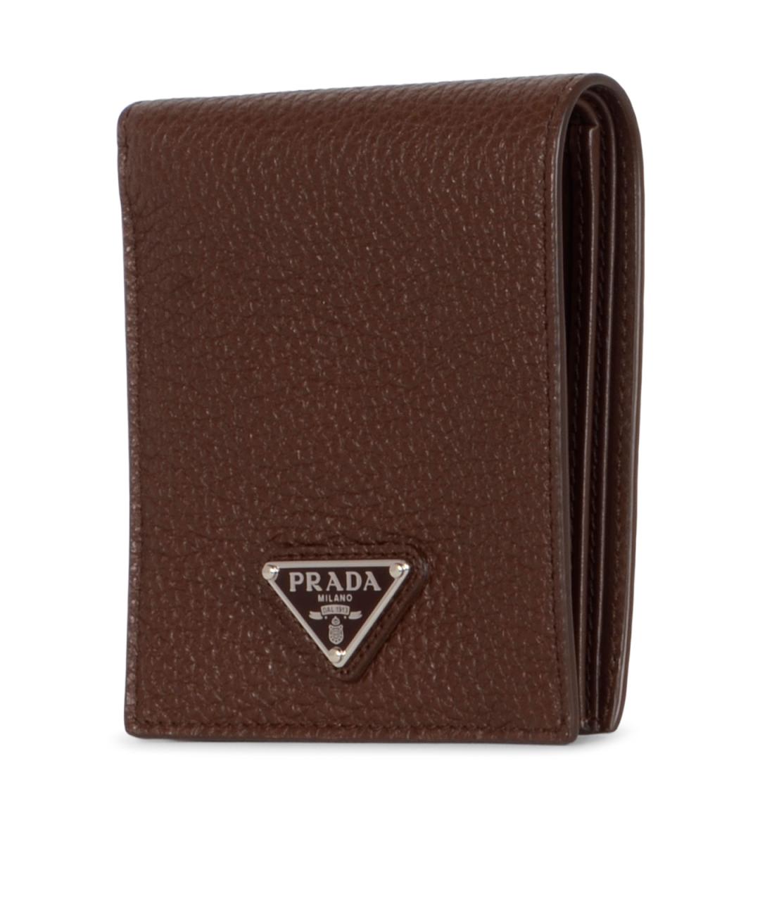 PRADA Коричневый кожаный кошелек, фото 2