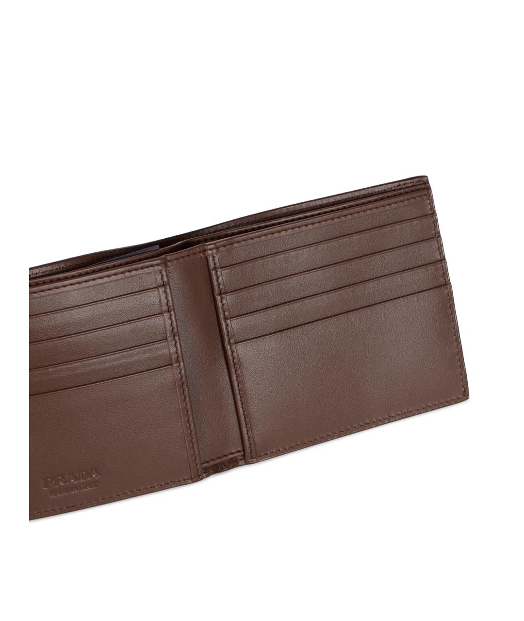 PRADA Коричневый кожаный кошелек, фото 4
