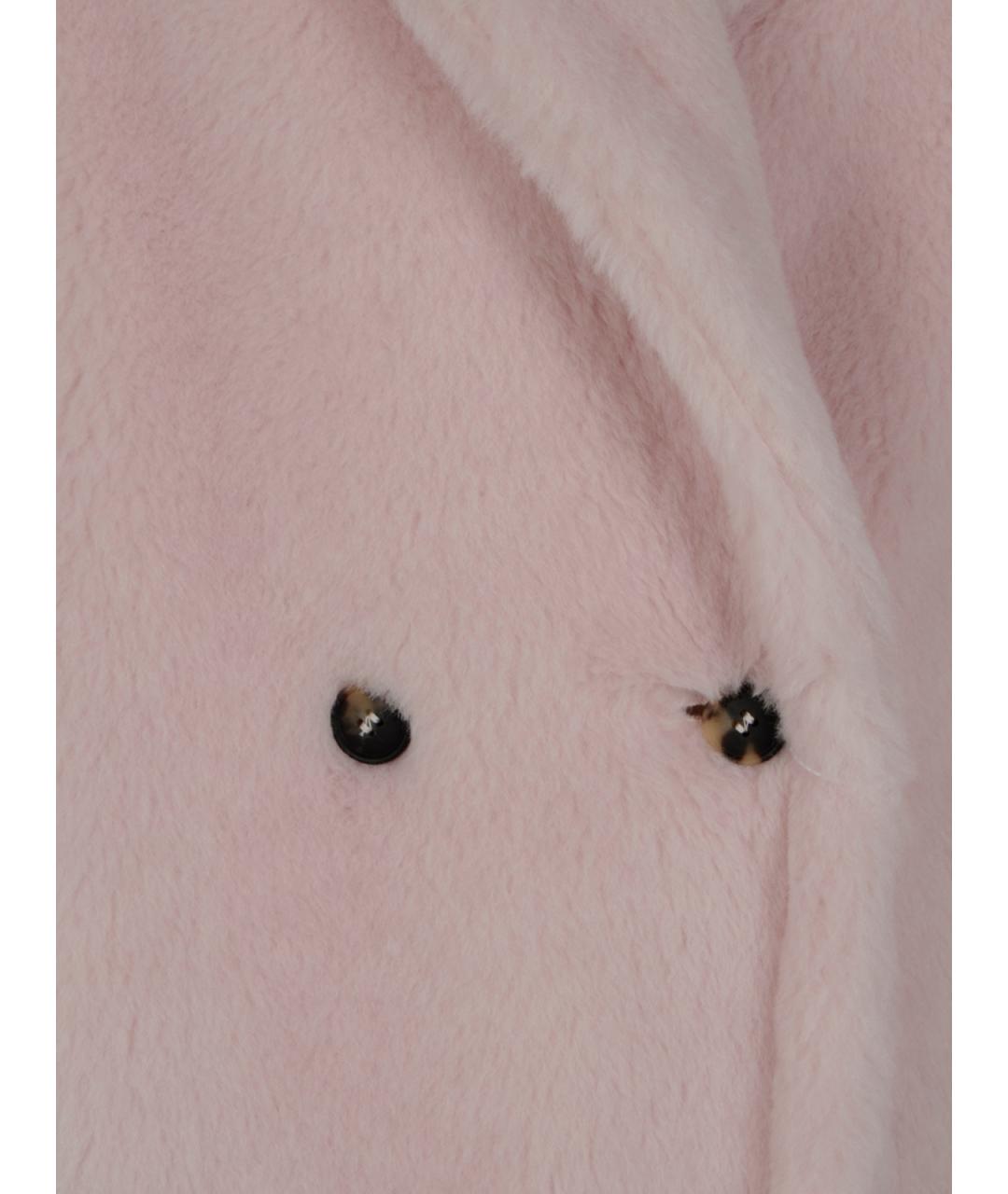 MAX MARA Розовое шерстяное пальто, фото 3