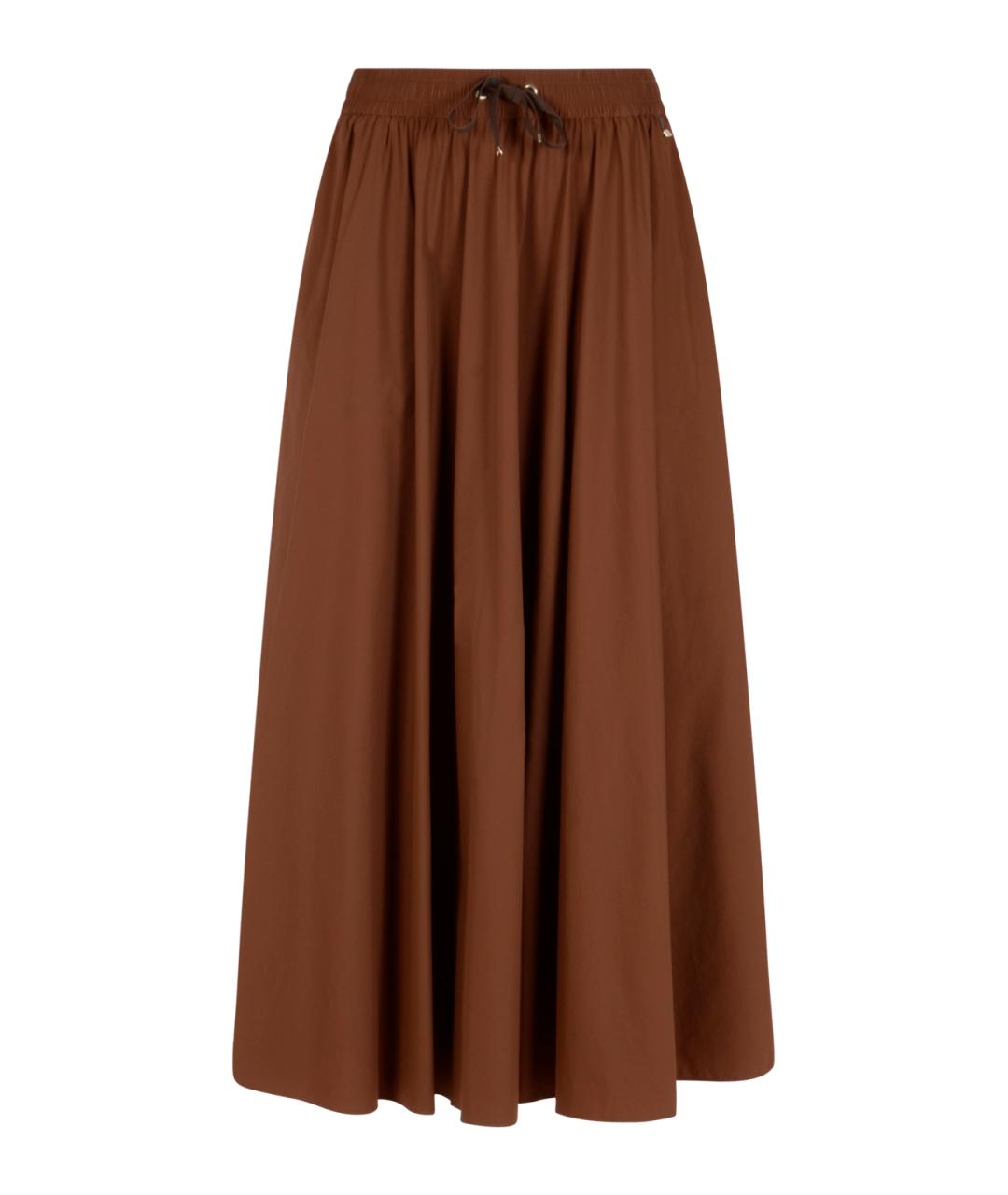 HERNO Коричневая полиамидовая юбка миди, фото 1