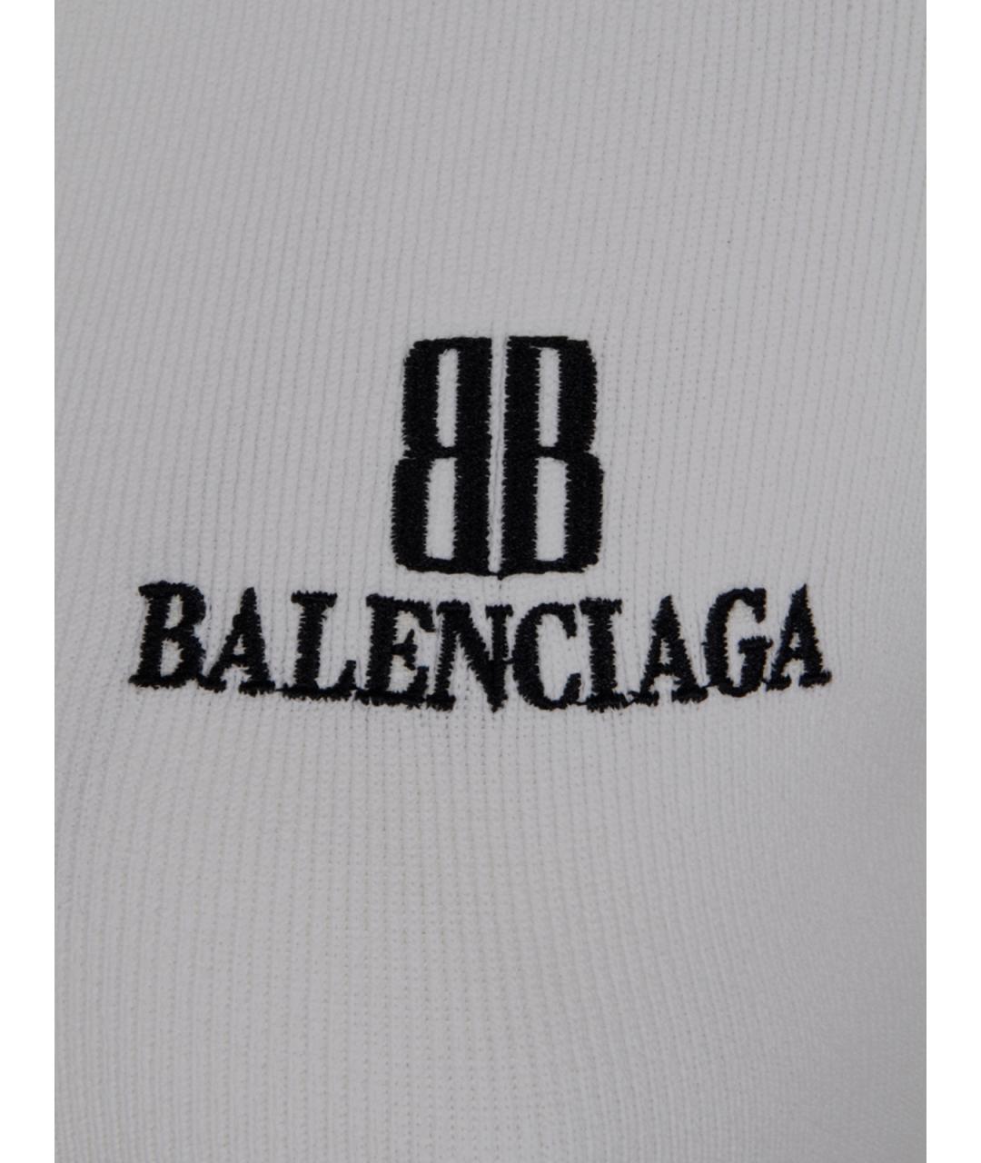 BALENCIAGA Белая вискозная футболка, фото 3