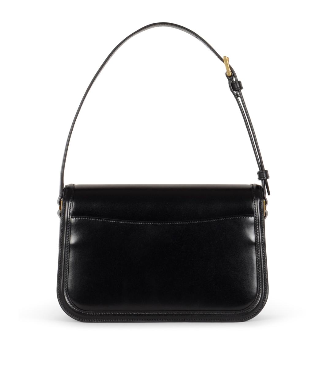 SAINT LAURENT Черная кожаная сумка через плечо, фото 3