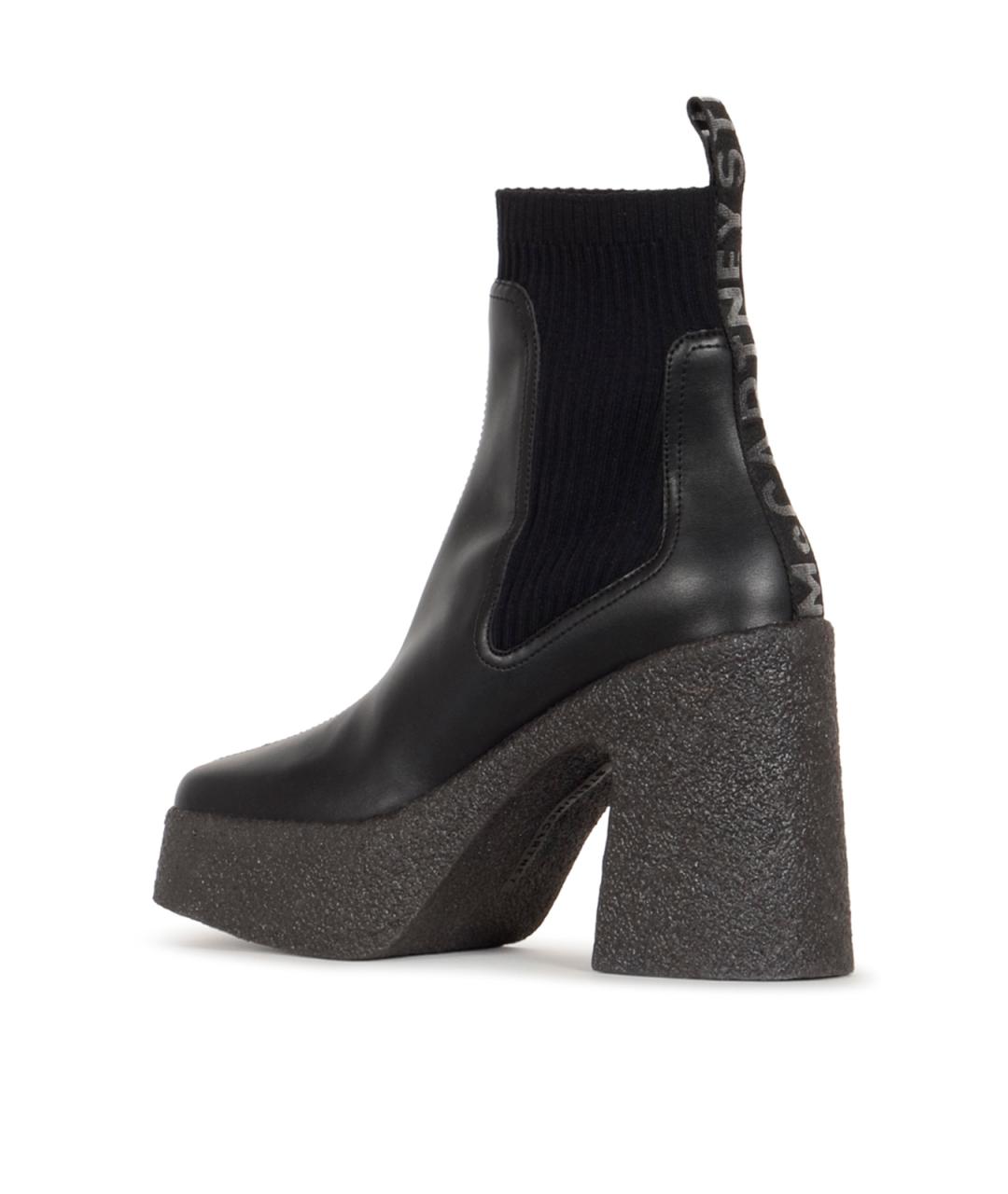 STELLA MCCARTNEY Черные ботильоны из искусственной кожи, фото 3