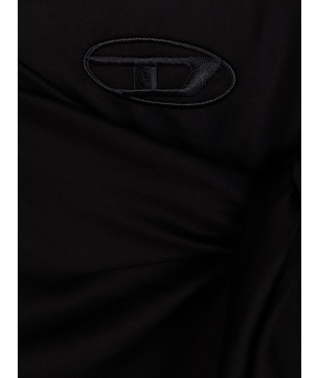 DIESEL Черная вискозная юбка миди, фото 3