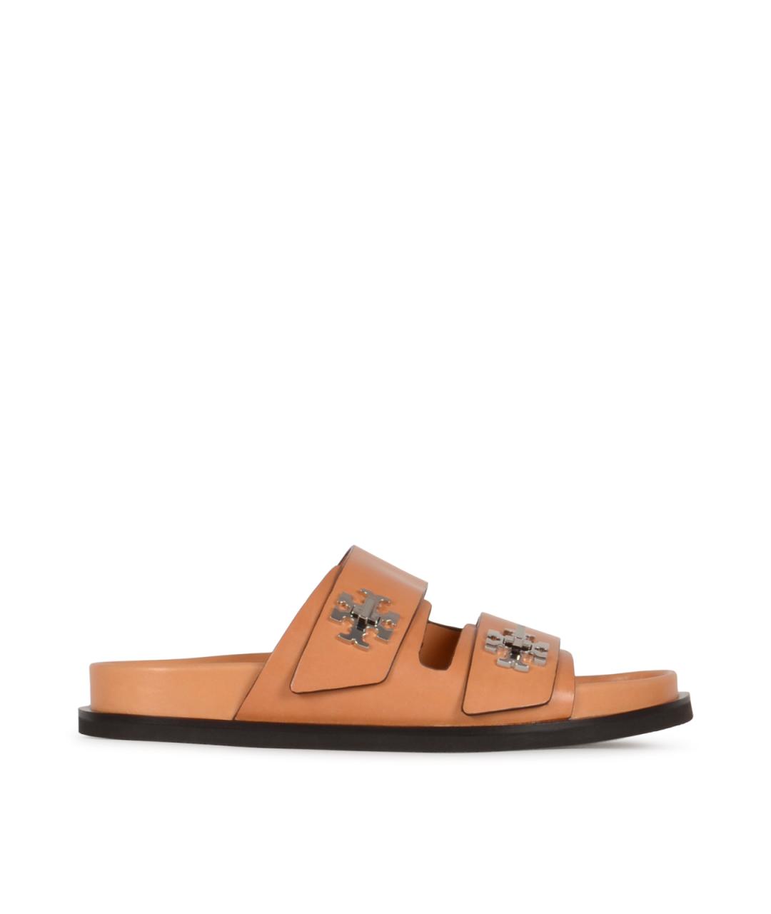 TORY BURCH Бежевые кожаные сандалии, фото 1