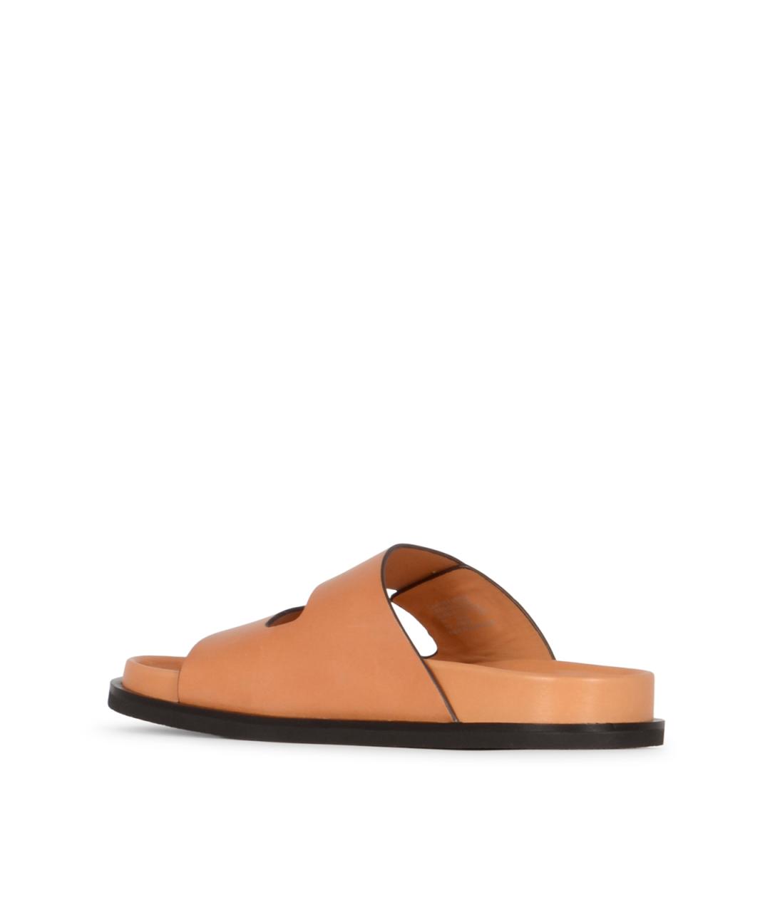 TORY BURCH Бежевые кожаные сандалии, фото 3