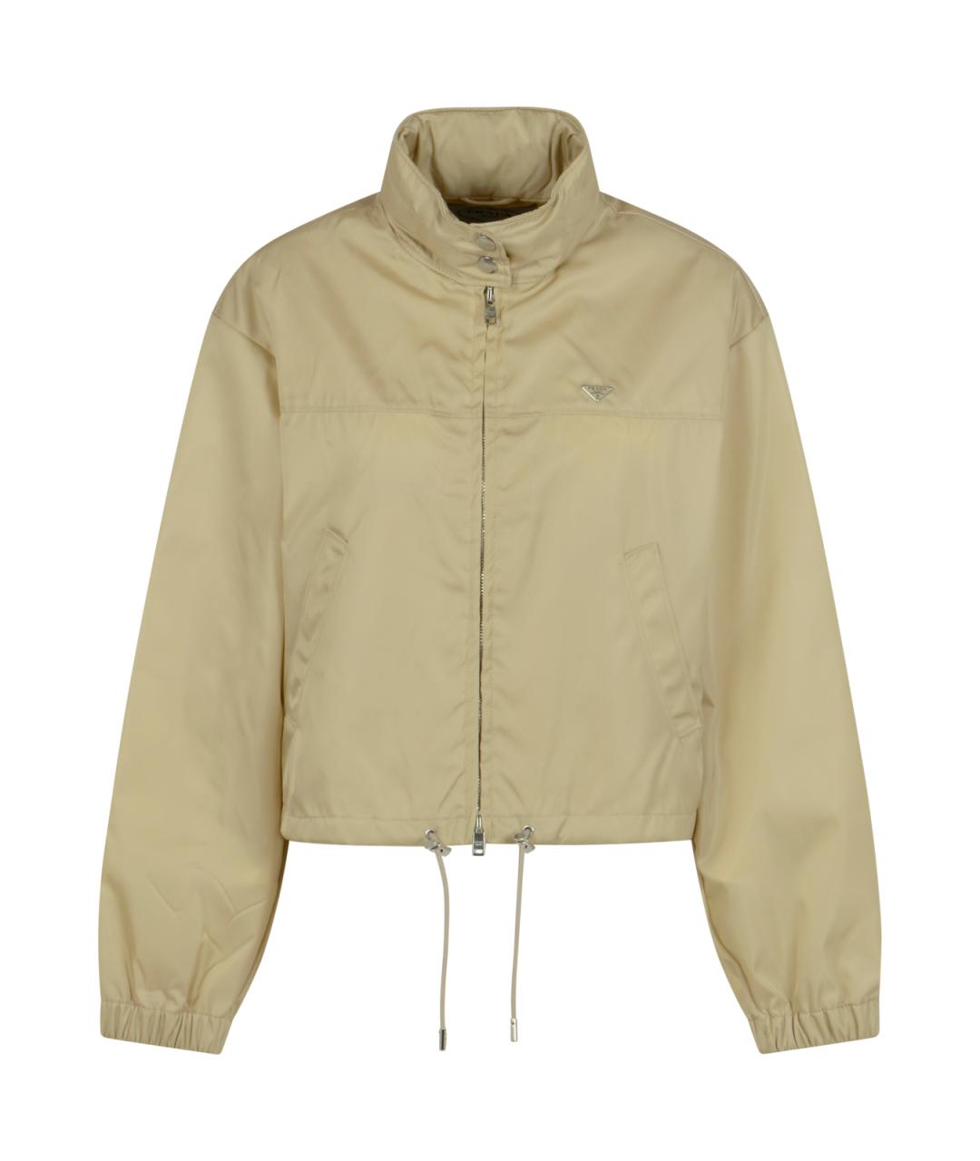 PRADA Бежевая полиамидовая куртка, фото 1