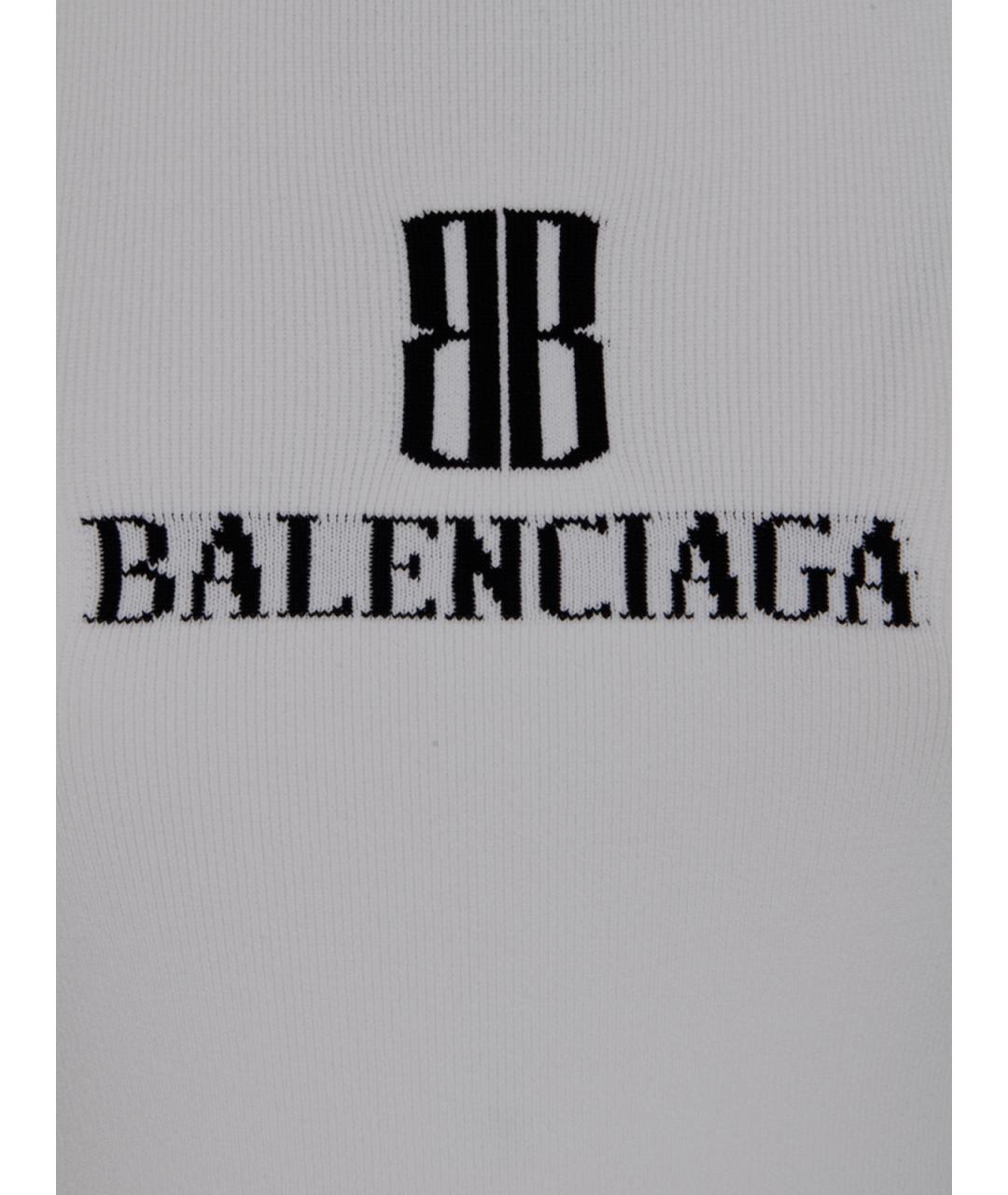 BALENCIAGA Белая вискозная майка, фото 3