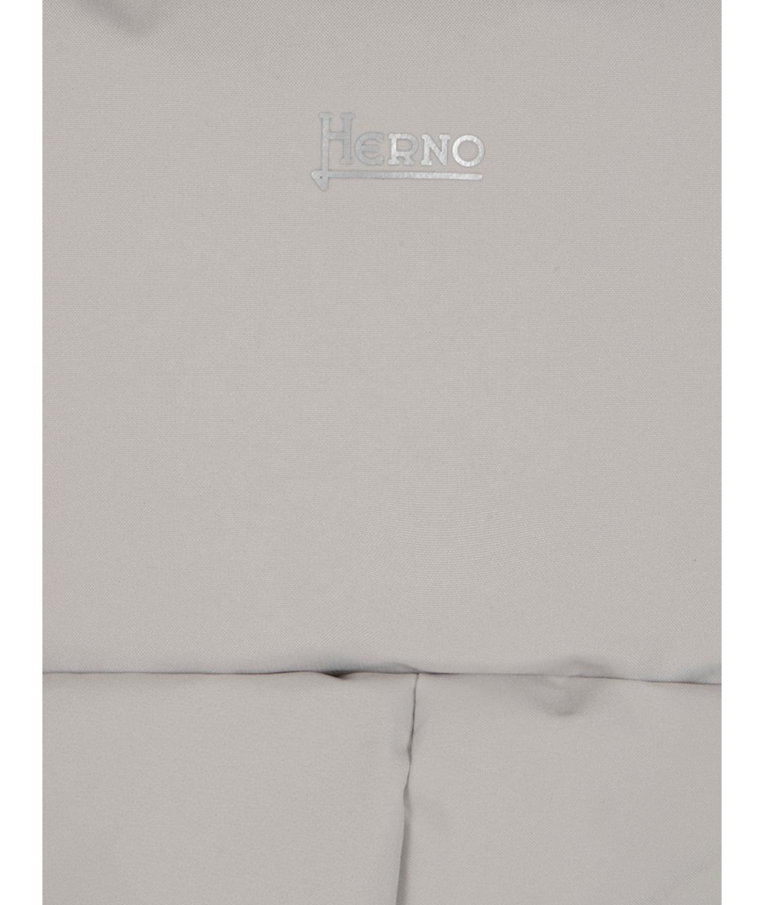 HERNO Белый полиэстеровый пуховик, фото 3